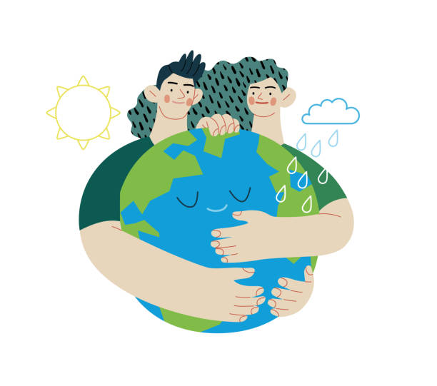 Ecology - Save the planet vector art illustration