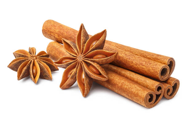 istock Cinnamon and star anise on white 1449430698