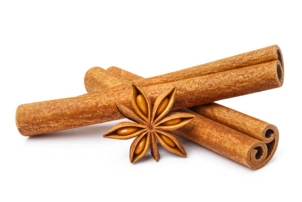 istock Cinnamon and star anise on white 1449430718