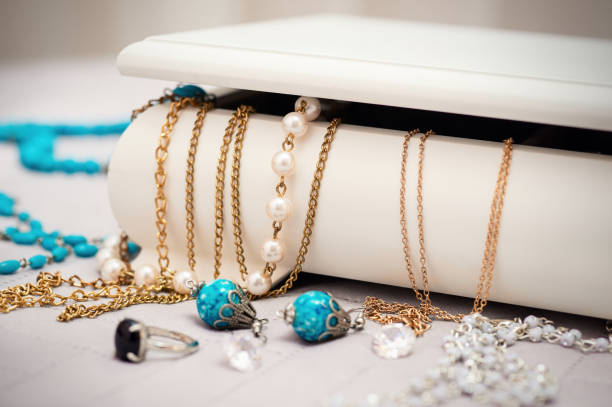 istock White box with chains and jewelry 1449431006