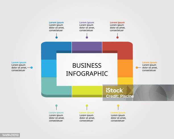 Square Chart Graph Quick Reference Square Chart Template For Infographic For Presentation For 8 Element ...