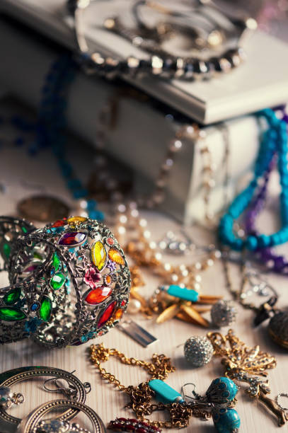 istock Jewelry, beads and bracelets background 1449431016