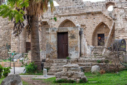 View of the courtyard of the Kyrenia castle in Cyprus