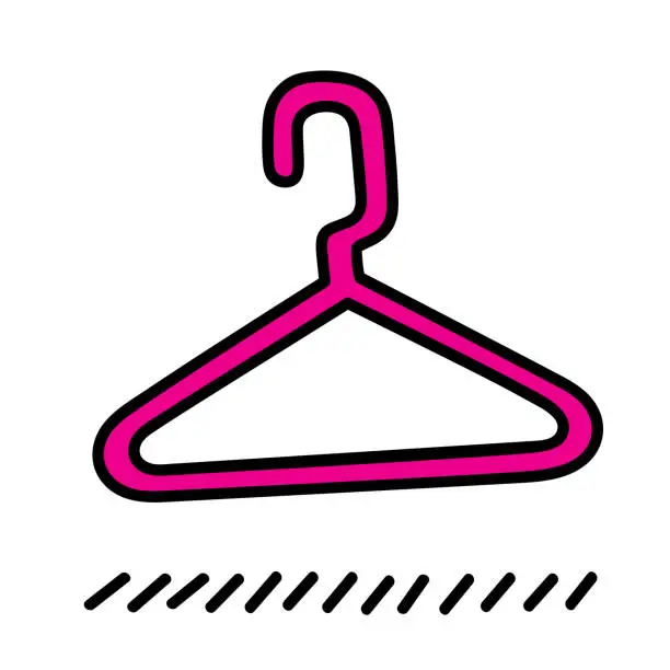 Vector illustration of Coat Hanger Doodle 6