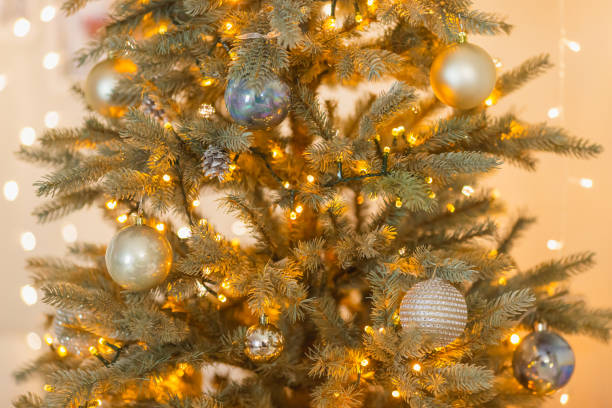istock New Year's tree with garlands and toys 1449435097