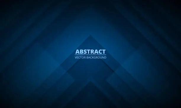 Vector illustration of Abstract dark blue geometric background with modern corporate concept.