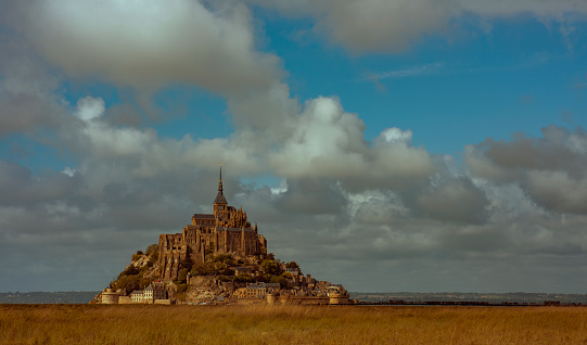 tourist destination Mont Saint Michel in France on a summer day '