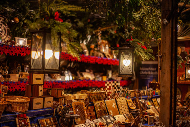 istock Handicrafts from Christmas market stalls 1449438363