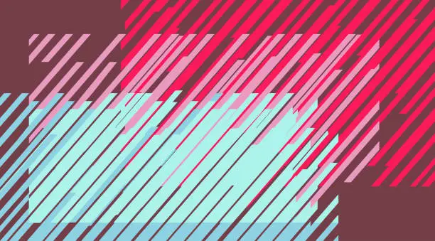 Vector illustration of Colorful abstract geometric background with diagonal stripes