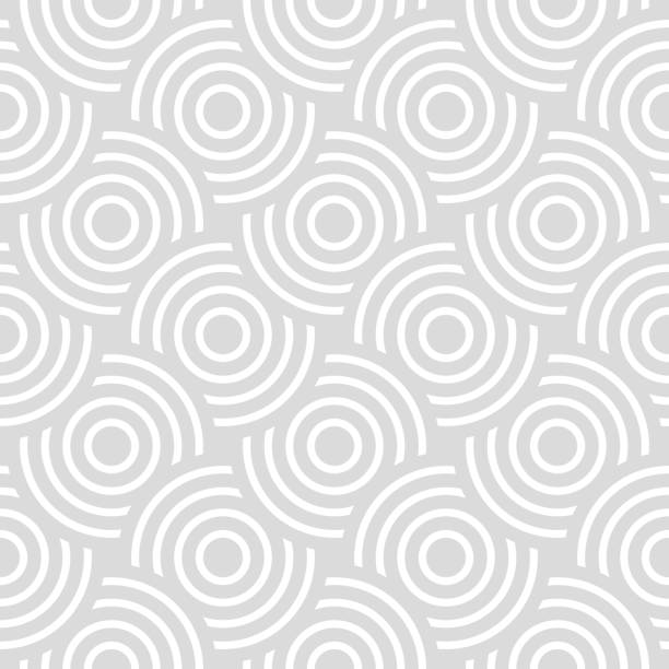 illustrazioni stock, clip art, cartoni animati e icone di tendenza di modello vettoriale senza cuciture con cerchi concentrici. sfondo astratto geometrico. - fantasia