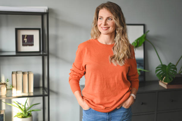 istock Beautiful middle aged woman 1449447990