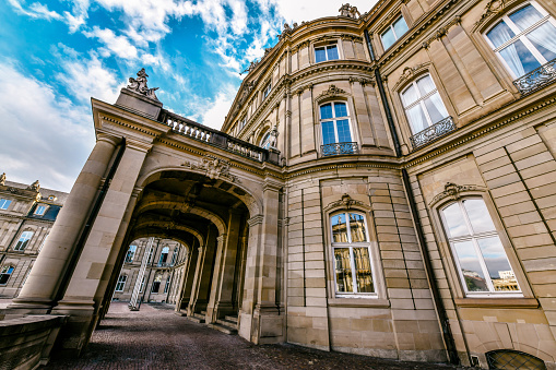 Stuttgart, Germany -15th of August, 2022. Archway On Entrace Of Neues Schloss