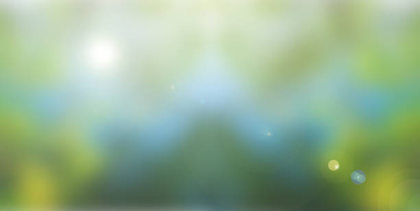 blurred background image with spring colors and lens flares stock photo