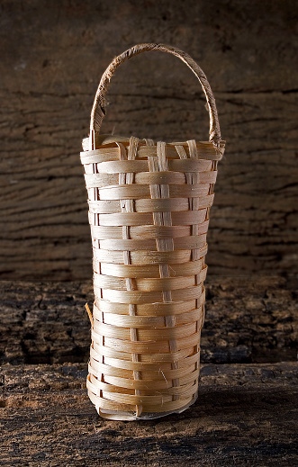 Dry straw with basket