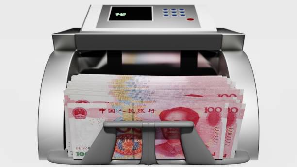 istock 100 Chinese Yuan banknotes. Paper money. 1449454487