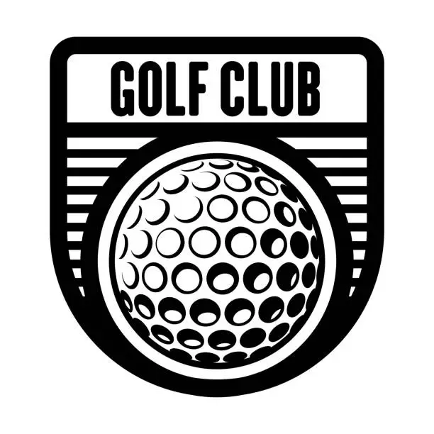 Vector illustration of Golf ball sports logo template, vector art image illustration, volleyball team logo template, t-shirt design, sticker, decal.