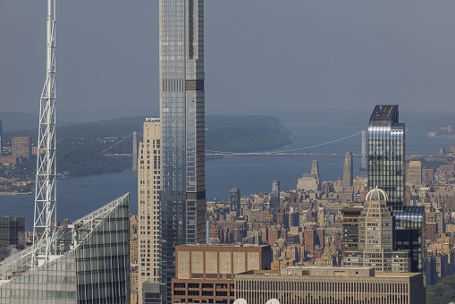 Beautiful view over Manhattan landscape. New York,  USA.