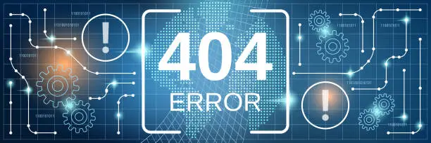 Vector illustration of 404 error page vector concept