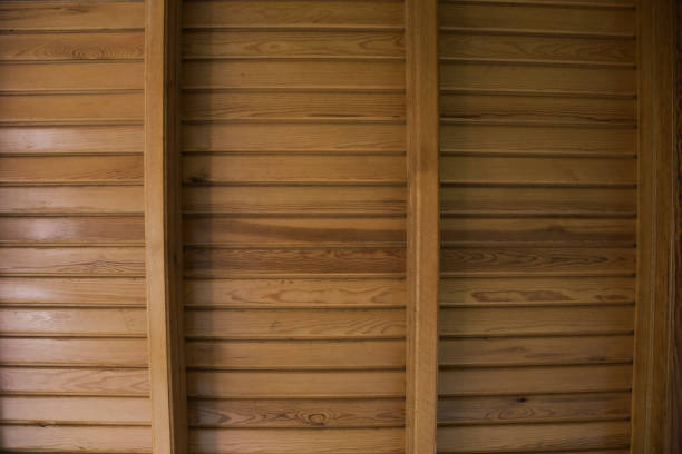istock Ceiling floorboard. Wooden wall for texture and background. 1449462602