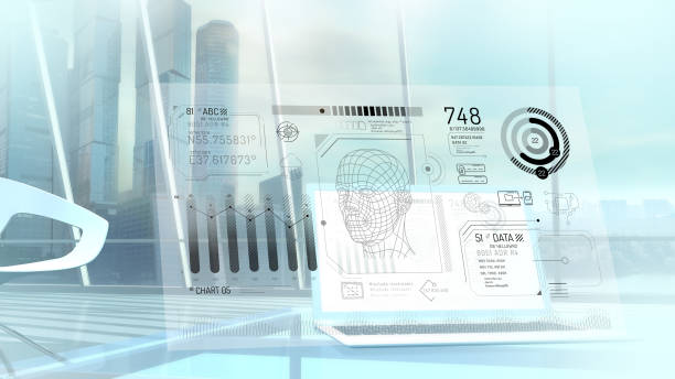 istock Copying and data protection infographics on a virtual screen. 1449468273