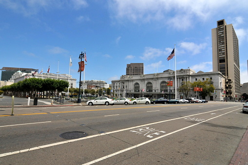 San Francisco, CA- August 6, 2011: San Francisco is an essential economy and technology center in western coast of United States. It is also an world-class travel destination. Here is the street view of San Francisco.