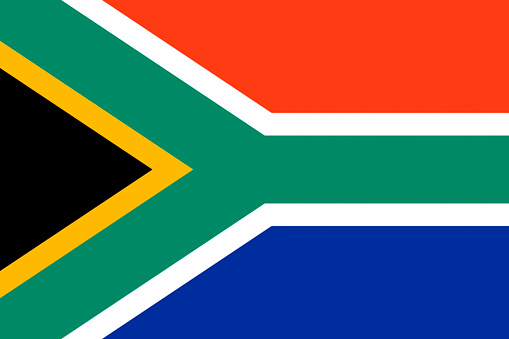 National flag of the Republic of South Africa.