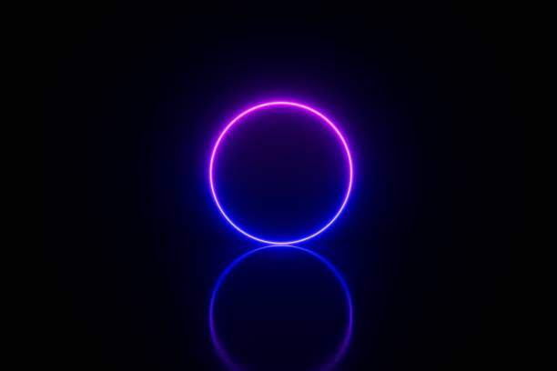 istock 3D rendering of a colorful gradient halo light strip 1449488714