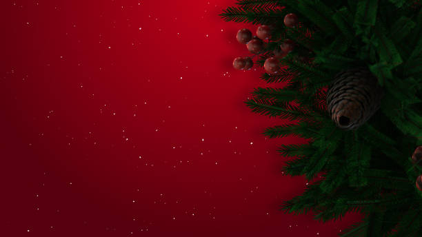istock Christmas wreath rotating with snowfall and copy space 1449499873