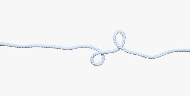 istock White rope knot isolated for border and frame 1449501216