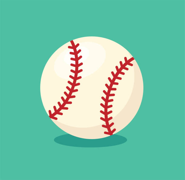 stockillustraties, clipart, cartoons en iconen met baseball ball vector illustration - honkbal