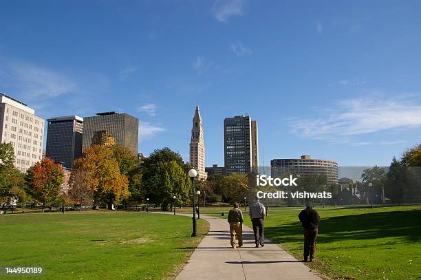 Walk In The Park On A Fall Day Stock Photo - Download Image Now - People, Connecticut, Hartford - Connecticut
