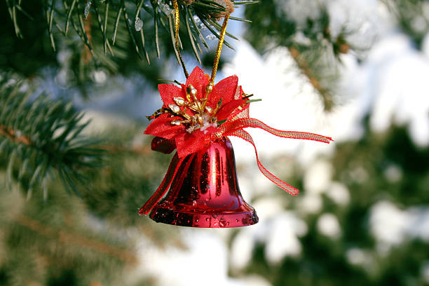 Christmas bell stock photo