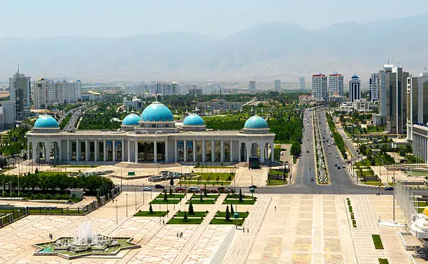 Photo of President palace. Ashgabat. Turkmenistan.