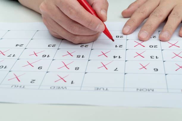 istock Calendar page with cross shape 1449518742