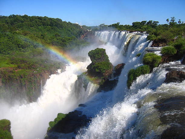 istock Rainbow at Iguazu Falls among dense forests 144952626