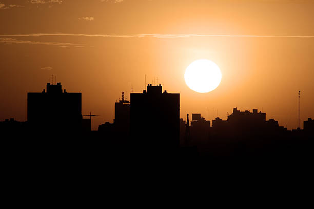 istock Sunset over the city 144952706