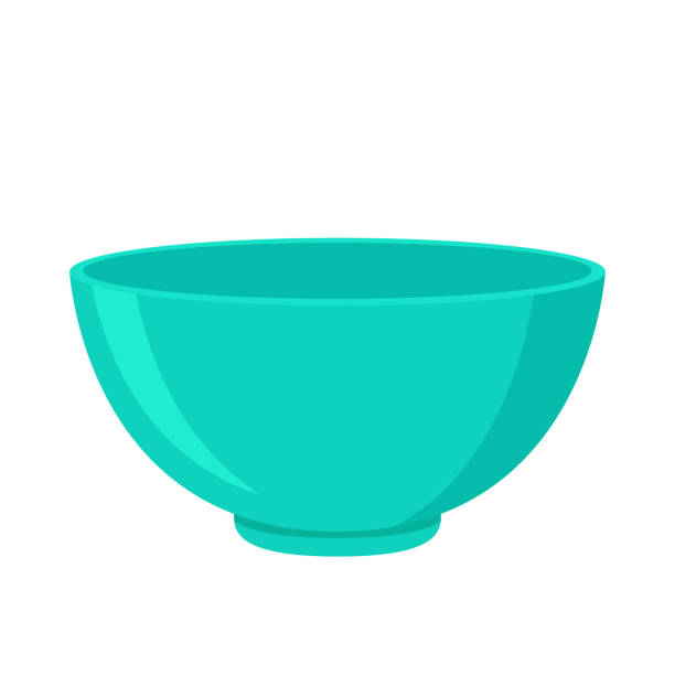 ilustrações de stock, clip art, desenhos animados e ícones de blue bowl. bowl on white background. bowl vector. - plate plastic blue white background