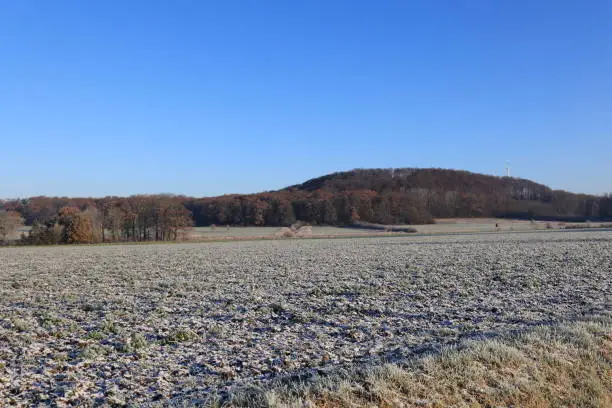 Dezember 13, 2022, Beckum im Münsterland: Beautiful winter landscape near Beckum in Münsterland