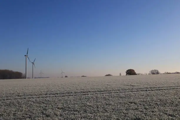 Dezember 13, 2022, Beckum im Münsterland: Beautiful winter landscape near Beckum in Münsterland