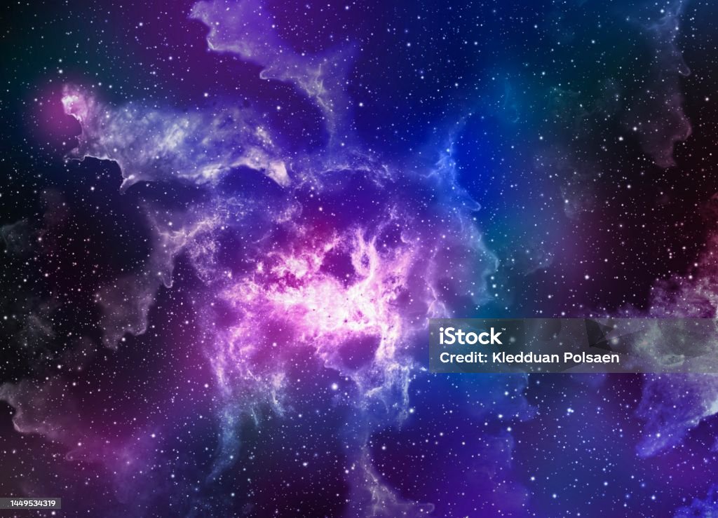 A space of the galaxy ,atmosphere with stars at dark background Astrology Stock Photo