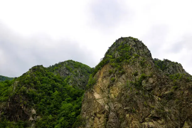 Photo of View of the nature on the road Transfagaras in the picturesque mount in Romania. Selective focus