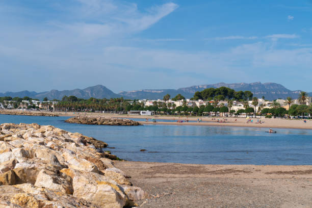 Platja de la Llosa beach Cambrils Costa Dorada Spain stock photo