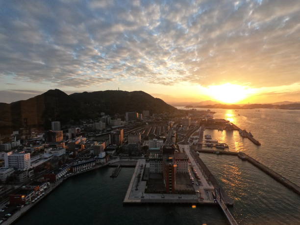 istock Sunset at Moji port 1449545323