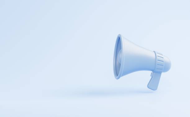 istock Megaphone bullhorn speaker on white background 3D render illustration 1449546986