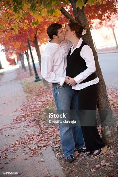 Kissing On Fall Day Stock Photo - Download Image Now - Abdomen, Adult, Animal Reproductive Organ