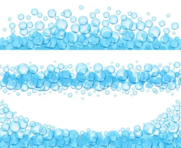 Vector illustration of Bubbly foam patterns