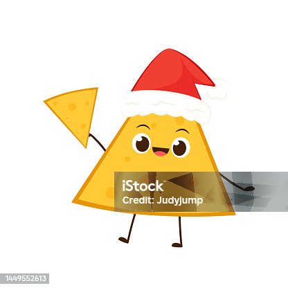 istock Nacho character design. Nachos on white background. sauce cup vector. 1449552613