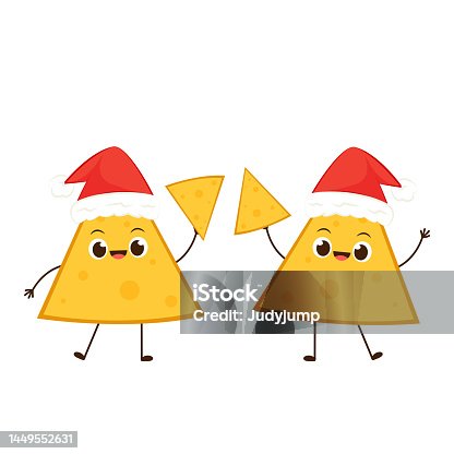 istock Nacho character design. Nachos on white background. sauce cup vector. 1449552631