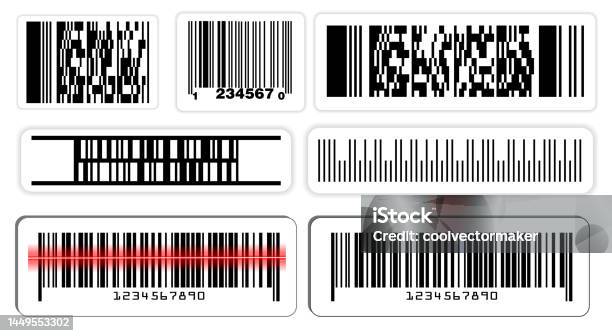 Set Of Various Barcode Label Or Scan Barcode Bars Supermarket Or Retail ...