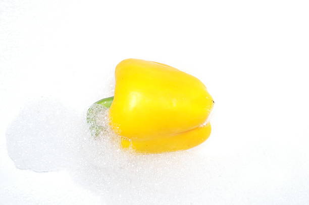 Yellow peppers stock photo